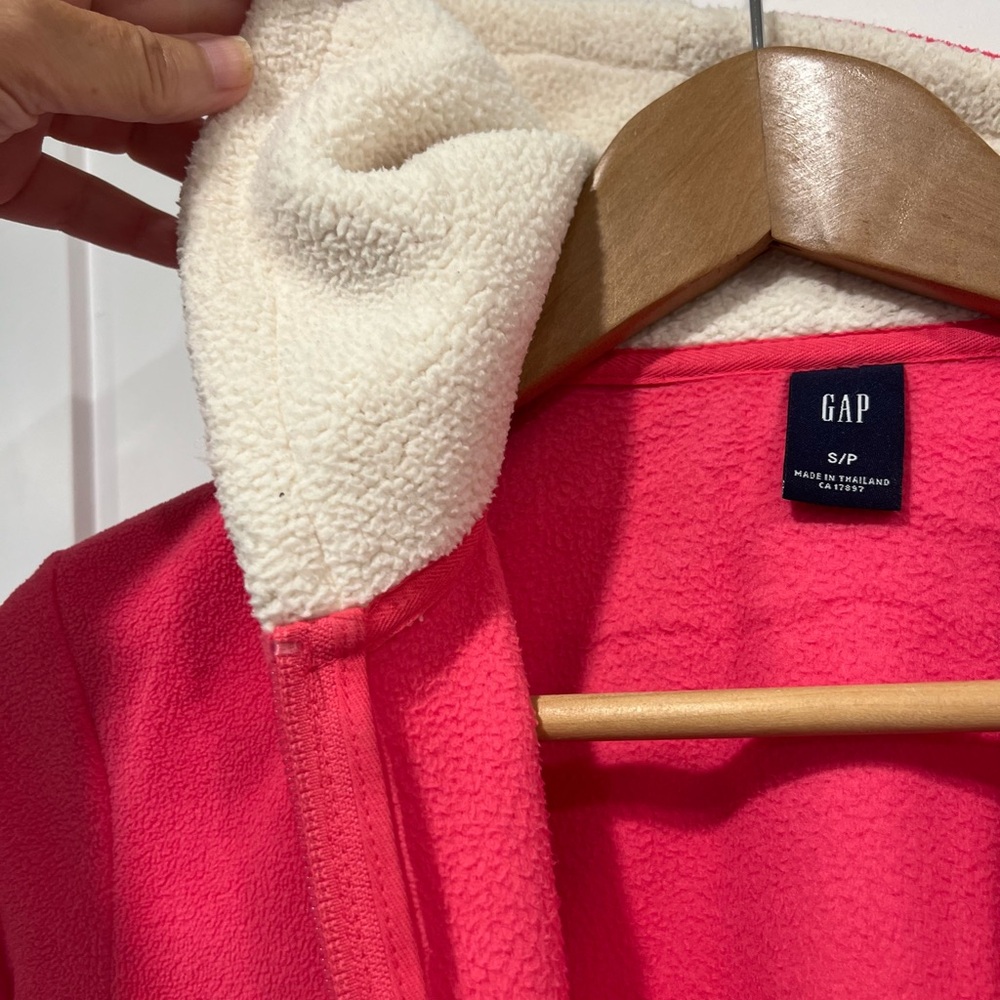 GAP Neon Pink Fleece Zippeted Hoodie - Picture 5 of 12